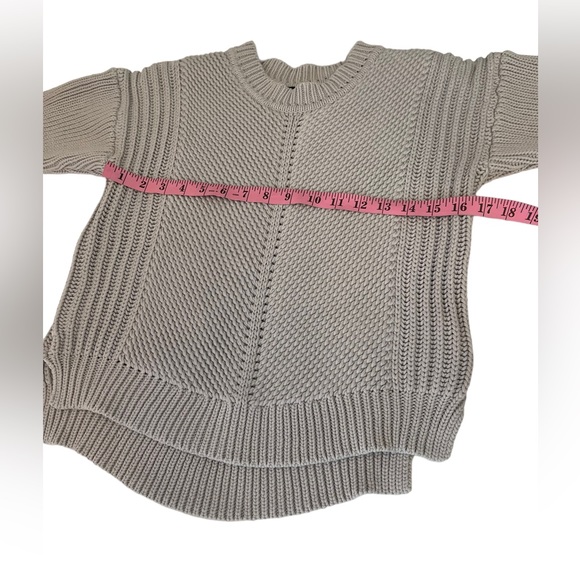 Banana Republic Chunky Knit Short Sleeves Heavy Gray Sweater Size Small - Picture 8 of 11